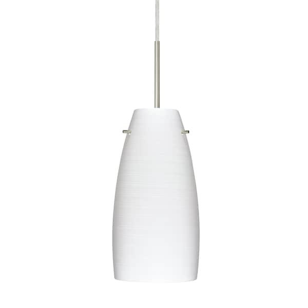 Besa Lighting Tao 10 Cord Pendant, Chalk, Satin Nickel Finish, 1x100W Incandescent 1JT-1512KR-SN - main